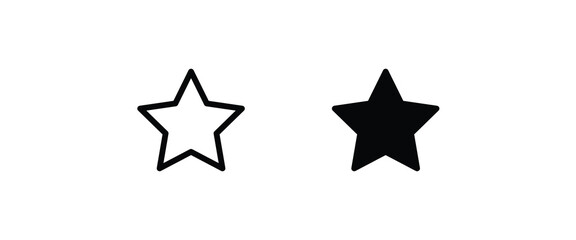 Star Icon vector. rating icon vector. favourite star Icons vector, sign, symbol, logo, illustration, editable stroke, flat design style isolated on white