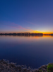 evening landscape on the lake
