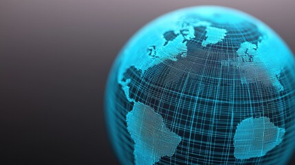 Obraz premium Global Investment Network Concept with Digital Globe in