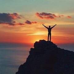 Fototapeta premium Achieving Success Through and Diligence