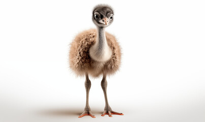 Fototapeta premium Ostrich Studio Shot on a Clean Background