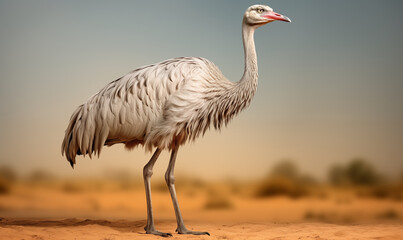 Obraz premium Ostrich Studio Shot on a Clean Background