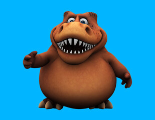 Fun 3D cartoon trex talking © Julien Tromeur