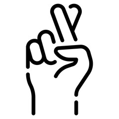 Crossed fingers icon