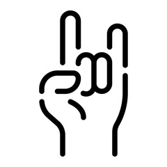 Rock sign icon