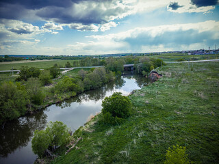 Fototapeta premium A river in the wild in summer