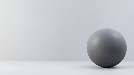 Minimalist 3D Sphere on a White Background