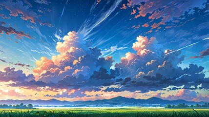Anime landscape nature wallpaper