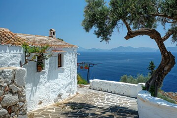 greek island house