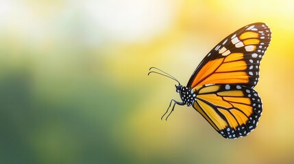 Fototapeta premium Butterfly emerging from a chrysalis, representing transformation and new beginnings