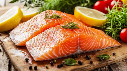 Delicious fresh salmon