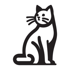 Elegant Minimalist Cat Vector Design Illustration