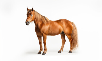 Obraz premium Brown Horse Studio Shot on a Clean Background