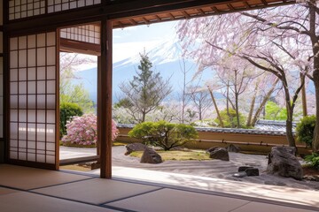 japanese garden in spring