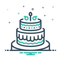 Mix icon for cake