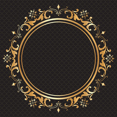 Vintage label design with monograms and frames	