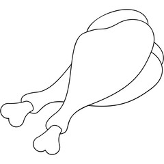Obraz premium Chicken Meat Icon