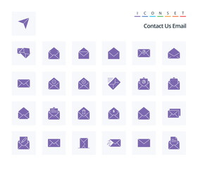 Email 25 Solid Glyph icon pack including mail and envelope