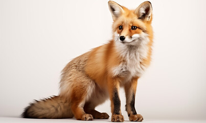 Obraz premium Fox Studio Shot on a Clean Background