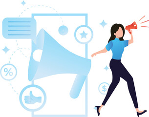 The girl is doing affiliate marketing.