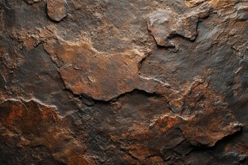 Rusty stone or metal background. Dark brown texture.