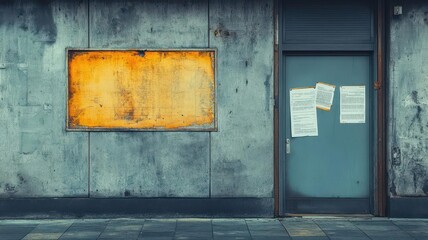 A faded sign for a closed business, with a failed business plan taped to the door, symbolizing the end of a venture