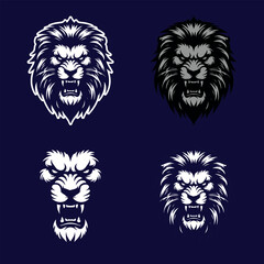 Lion face vector illustration. Lions angry face vector illustration. Lion cannabis logo. lion logo. Animals logo design