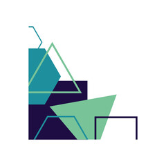 Modern corner shape geometric vector element