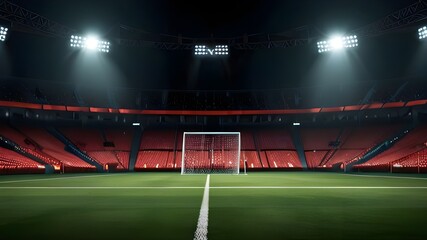 Luxury of football stadium isolation background, Illustration