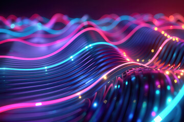 Beautiful texture surface neon wave, design natural abstract background