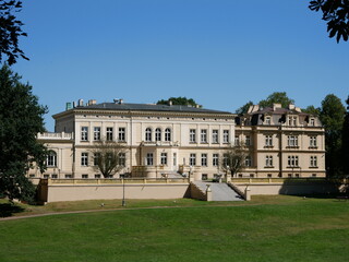 Sunlit Ostromecko Palace with Garden on a Clear Summer Day