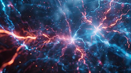 Fototapeta premium electric lighting, abstract electrical background