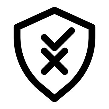 false positive, incorrect, false, failure, cyber security outline icon