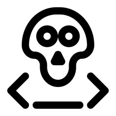 malicious code, virus, threat, malware, cyber security outline icon