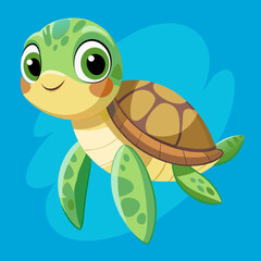 Fototapeta premium young sea turtle generative ai