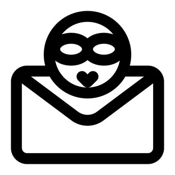 recommend clip art: spoofing, scam, cybercrime, attack, cyber security outline icon