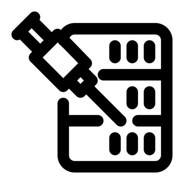 sql injection, code injection, attack, database, cyber security outline icon