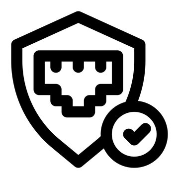 recommend clip art: trusted port, secure port, port, security, cyber security outline icon