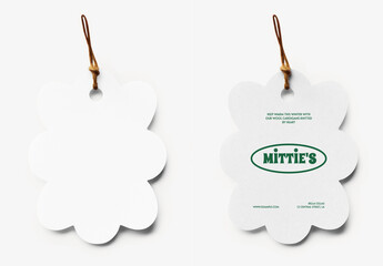 Branding Flatlay Price Tag Label Mockup With Generative AI