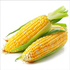 Fresh corn isolated on white isolated on white