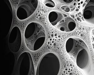 Line art illustration depicting a captivating realm of artificial fractals inviting exploration of infinite complexity and showcasing the stunning beauty of mathematics and design