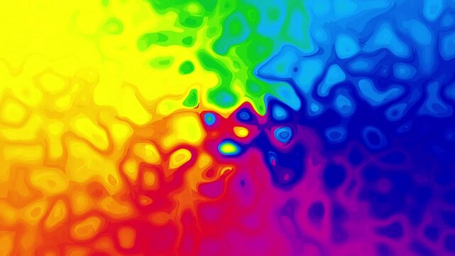 Abstract animated stained background seamless loop video - watercolor splotch effect - rainbow full color spectrum