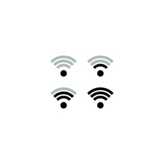 Wireless wifi icons sign flat design