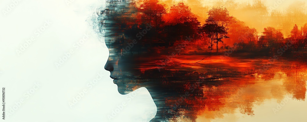 Aufkleber Generate an abstract scene with shapes representing choices