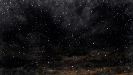 cute snow weather at night or late evening - photo of nature