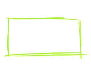 Unordentlich gemaltes Rechteck in hellgrün