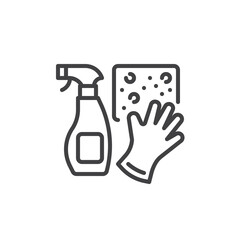 Cleaning Supplies line icon