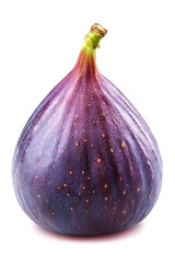 a whole fig isolated on white background