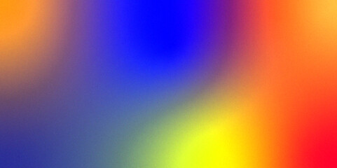 Colorful and blurry digital grain soft noise texture. blurry rainbow color abstract background.  gradient mesh background with multicolor watercolor splashes.
