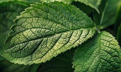 Fototapeta premium green leaf texture. 
